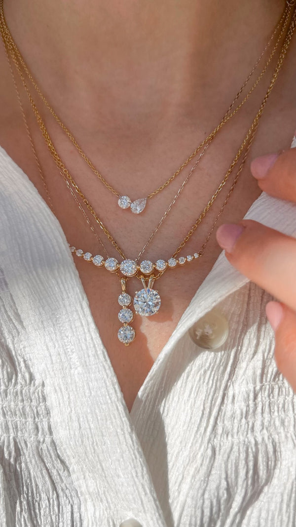 Ef Collection Mason Name Necklace Crescent, Lab Grown Diamond Necklace