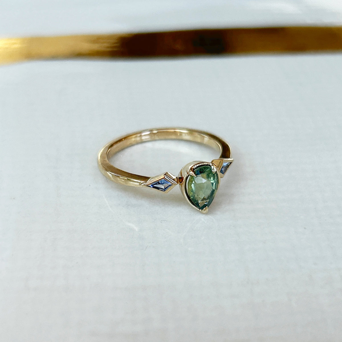 Green Sapphire Gaia Ring, Final Sale