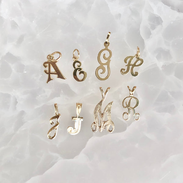 Vintage Letter Charms - The Golden Carrot