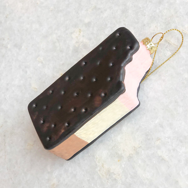 Neapolitan Ice Cream Sandwich Ornament The Golden Carrot