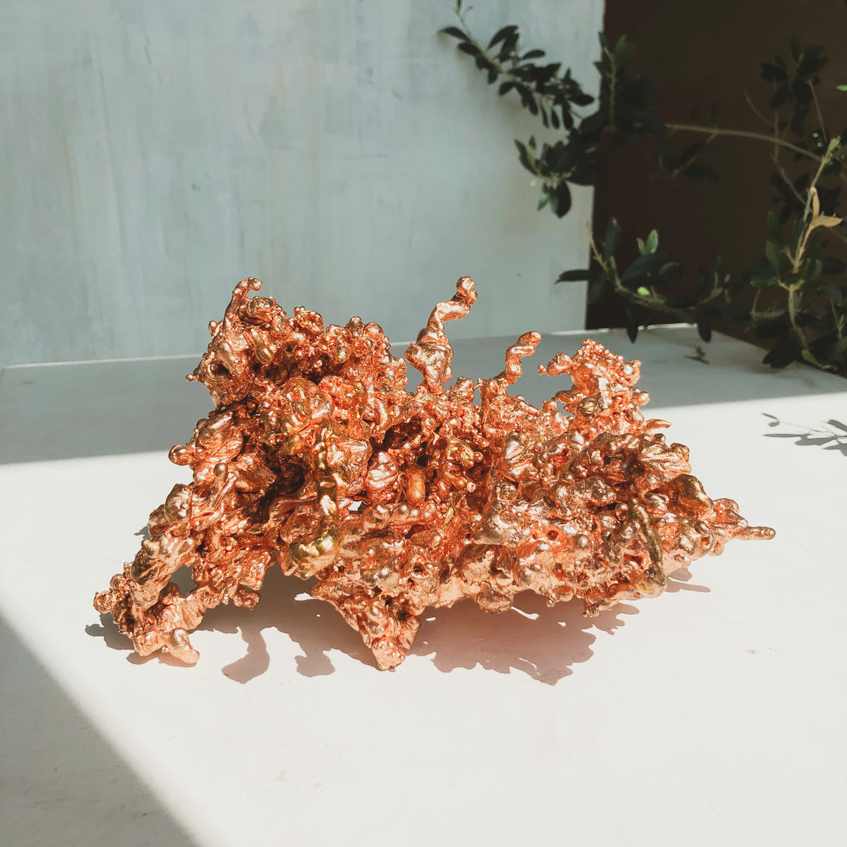 Coral — Sculptured Native Copper — Michigan
