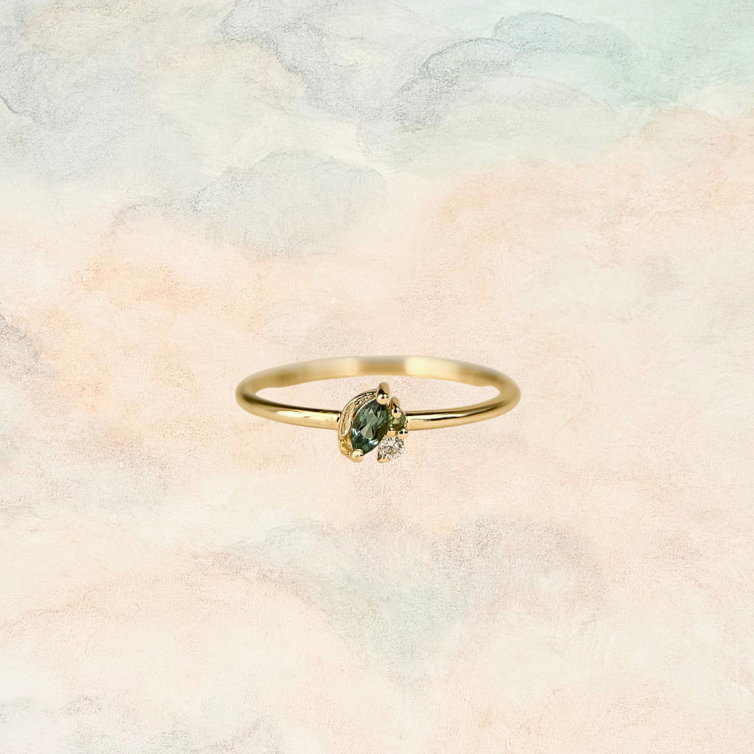 Mystic Garden, Sapphire & Diamond Ring