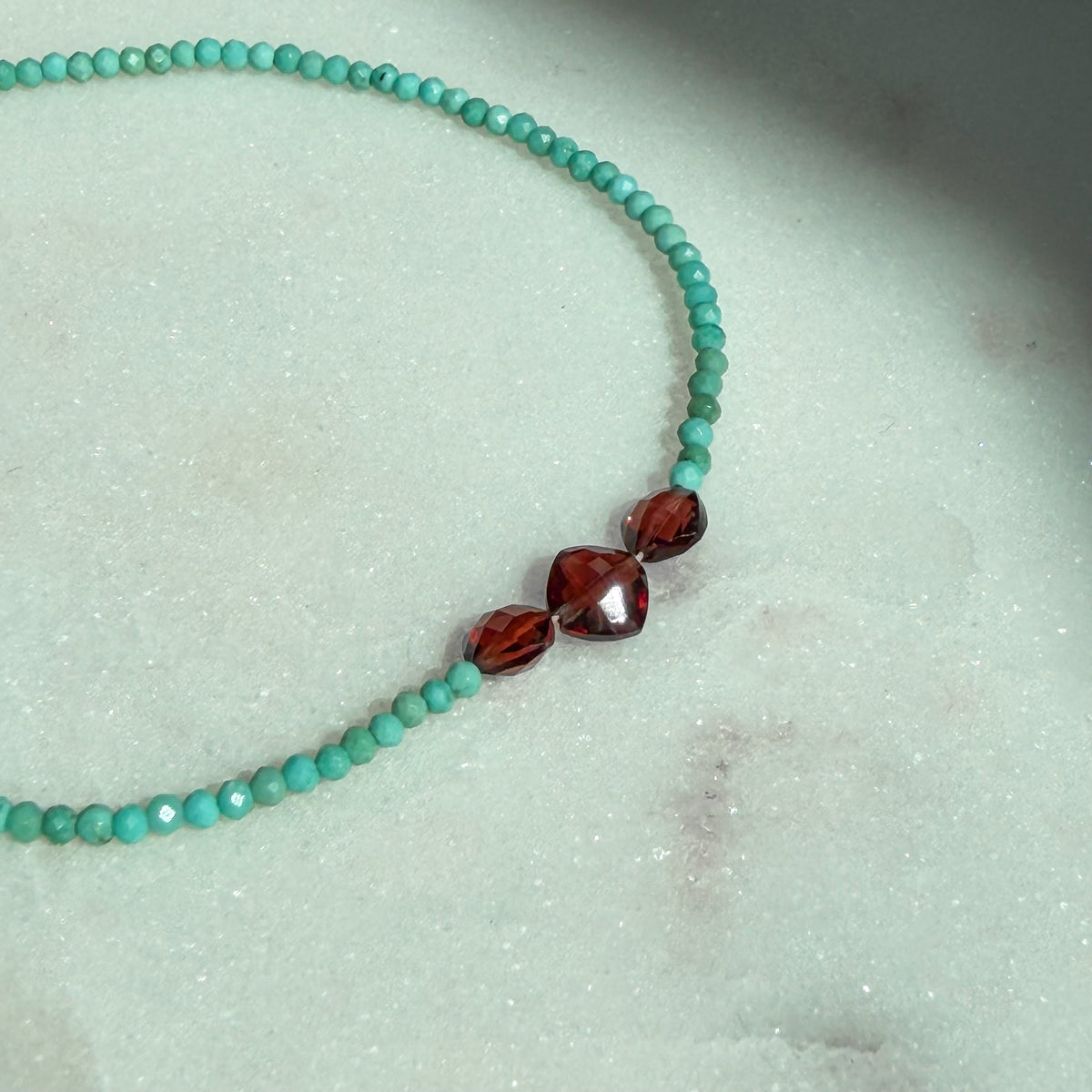 Volcano, Turquoise & Garnet Bracelet
