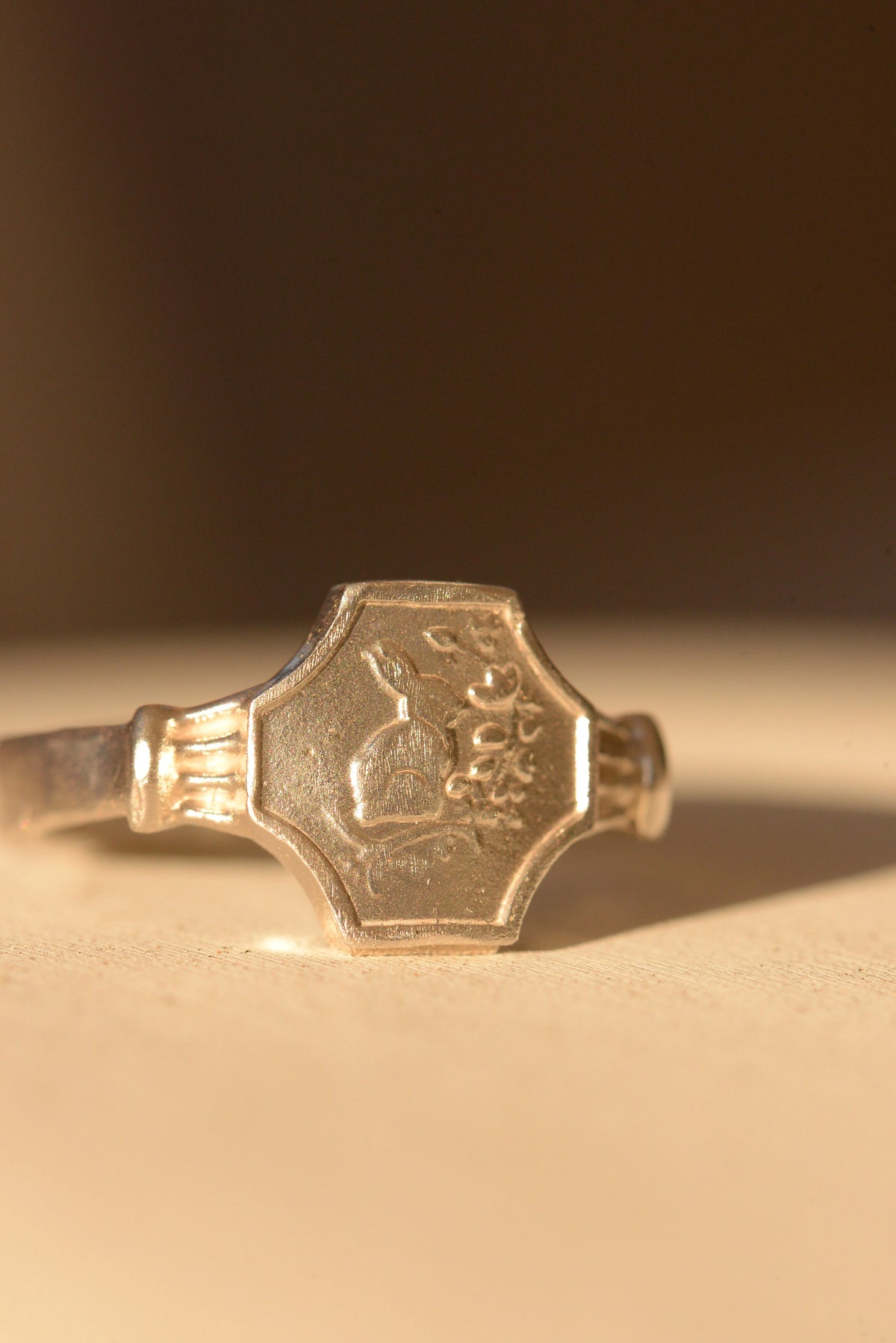 Herb, Sterling Silver Rabbit Ring