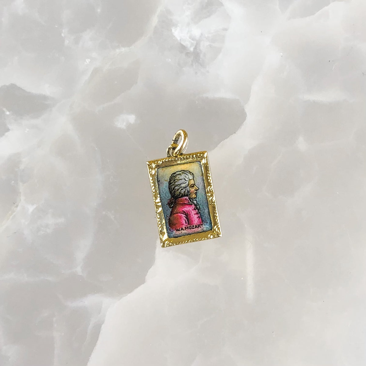Mini Mo, Vintage Mozart Portrait Charm