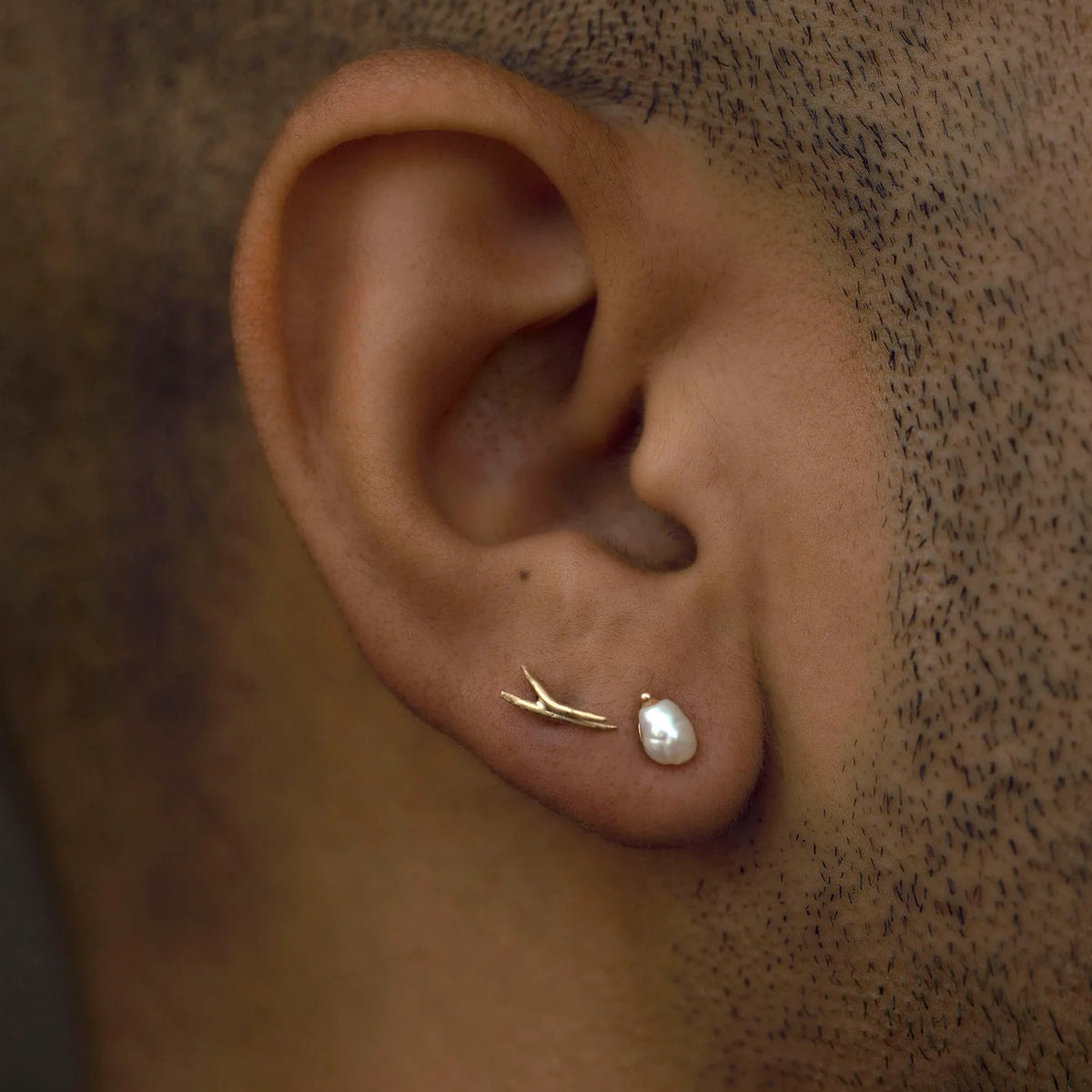 Baroque, Irregular Pearl Earring