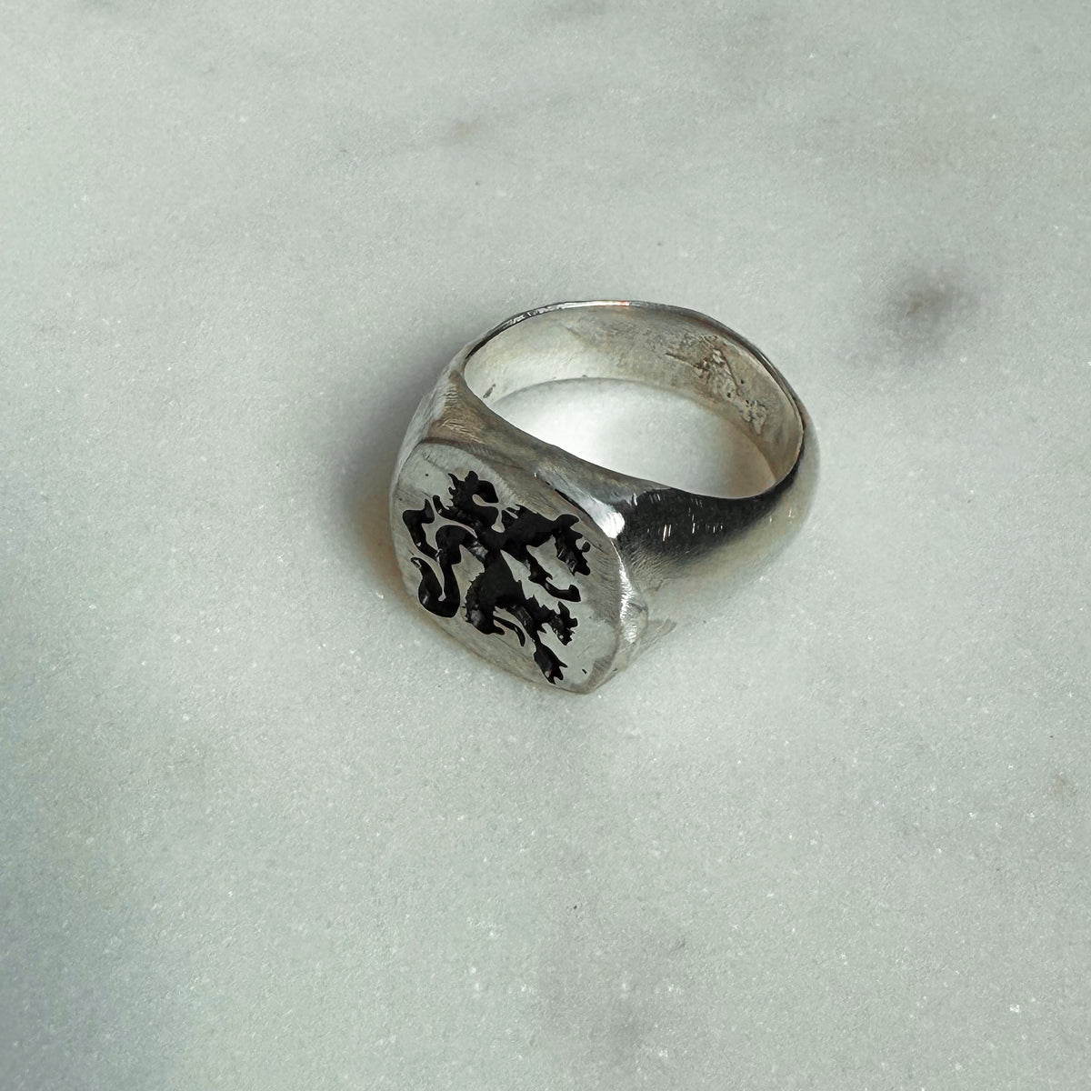 Brave, Sterling Silver Griffin Ring