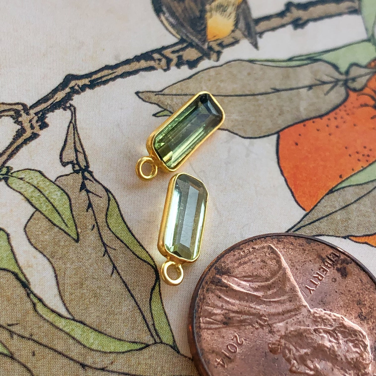 18k Tourmaline Birthstone Charm (October)