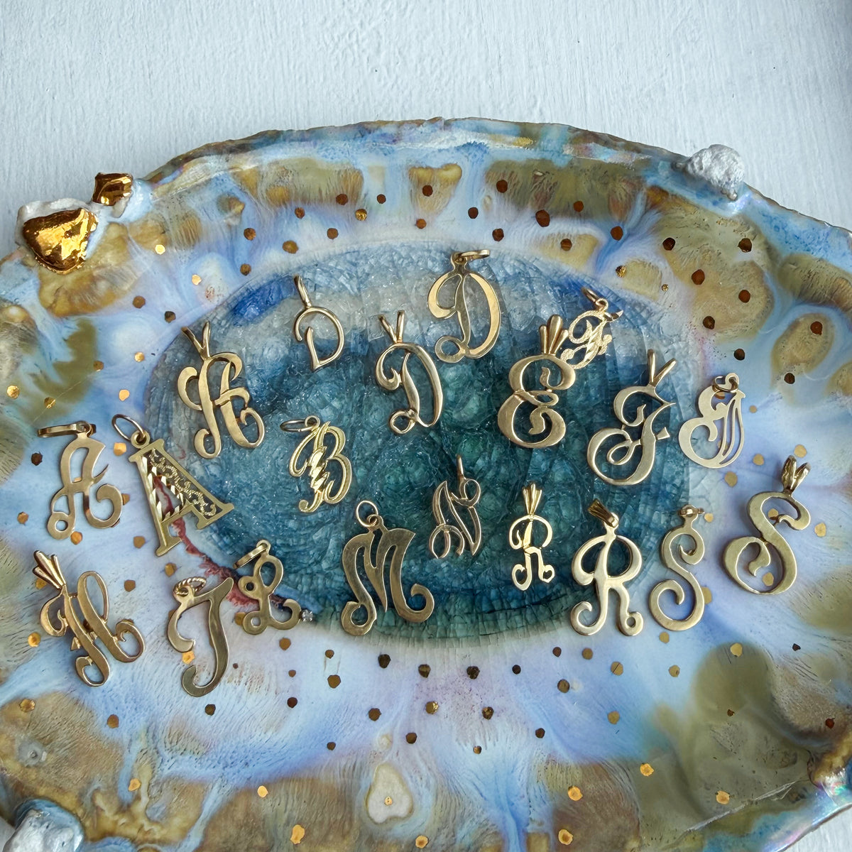 Vintage Letter Charm