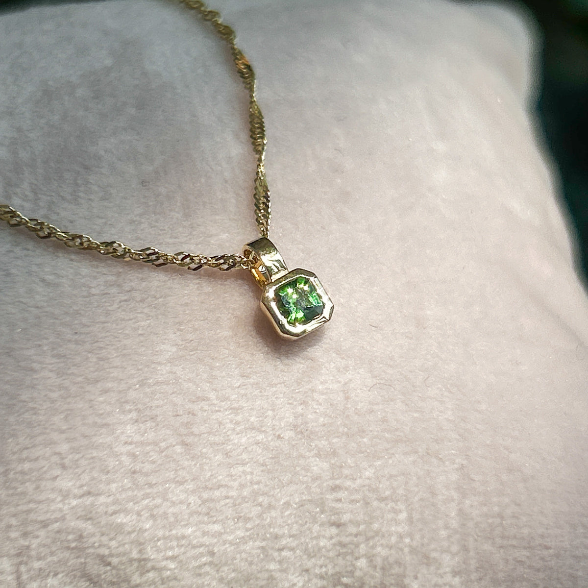 Fern Green Tourmaline Necklace