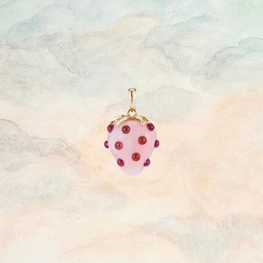 PRE-ORDER: Berry Dream, Opal Strawberry Pendant