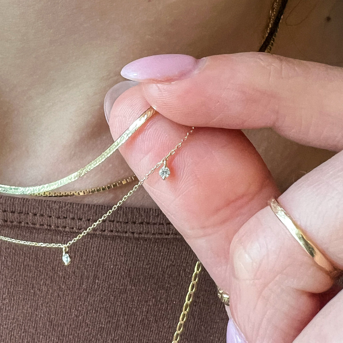 Diamond Raindrop Necklace