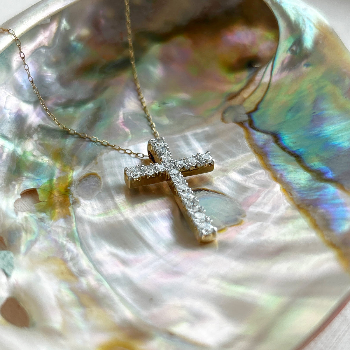 Diamond Faith Cross Necklace