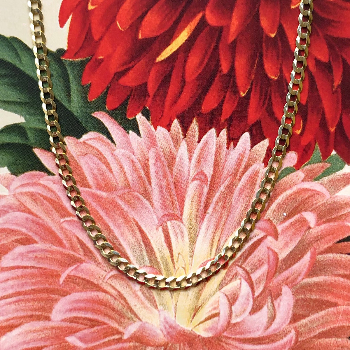 3mm Diamond Cut Curb Chain Necklace (FINAL SALE)