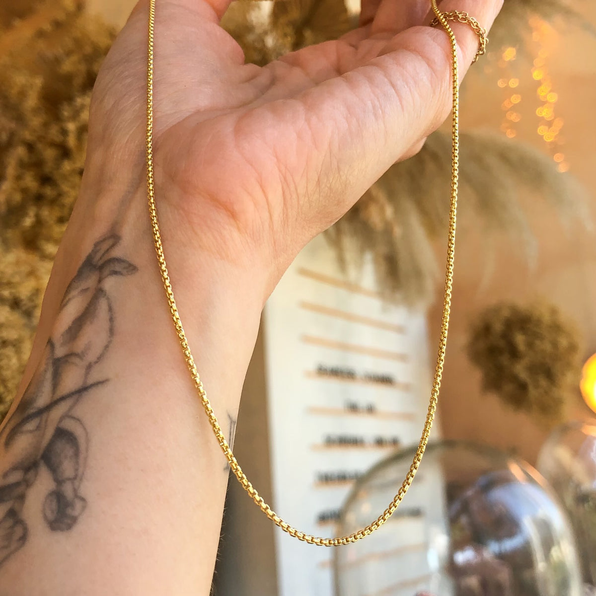 Camila, 1.35mm Rounded Box Chain