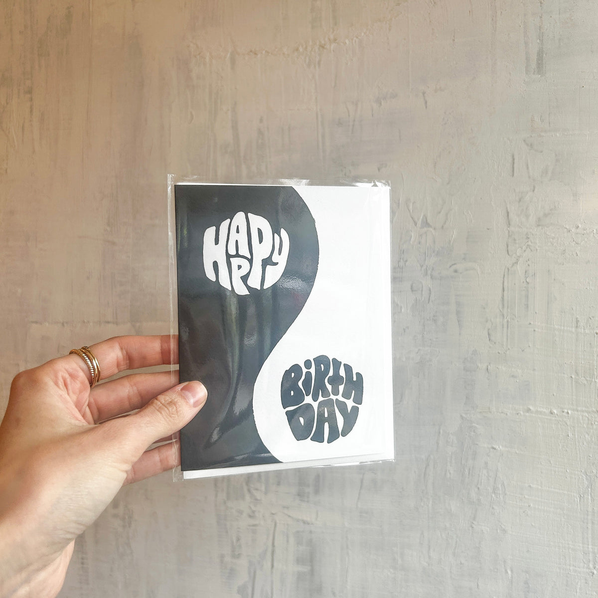 Yin Yang Happy Birthday Card