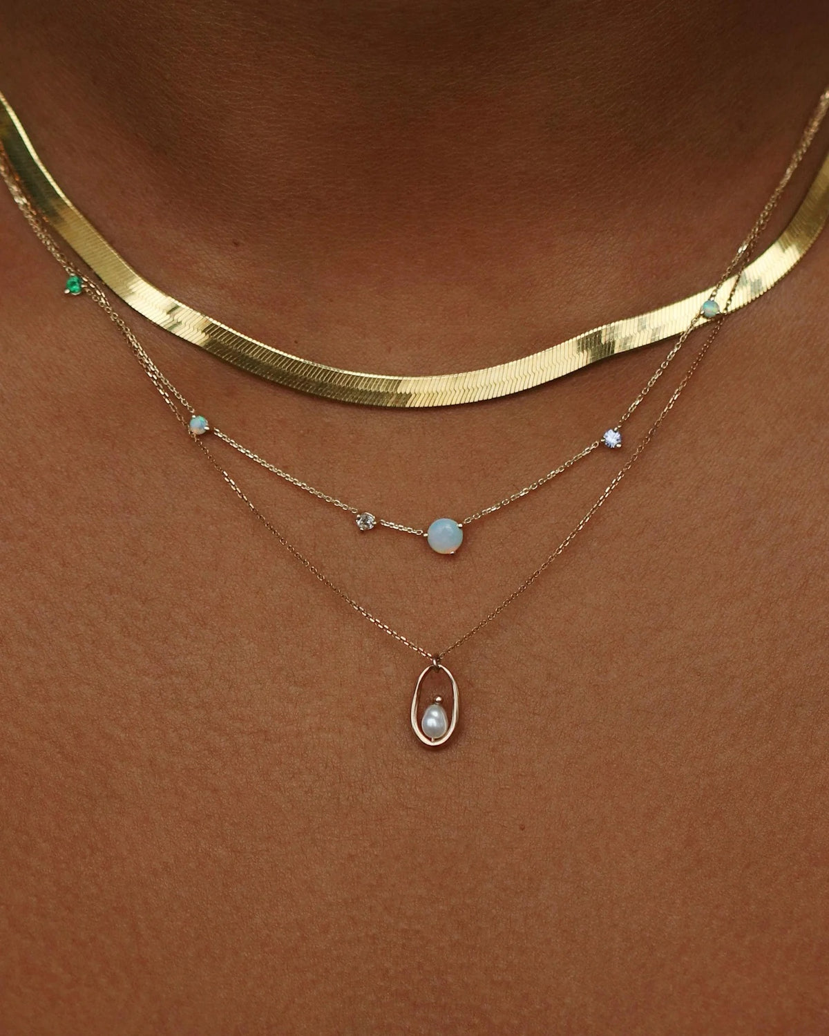 Opal Linear Necklace