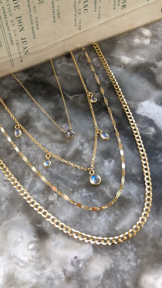 Milly, Dainty Dappled Chain Necklace