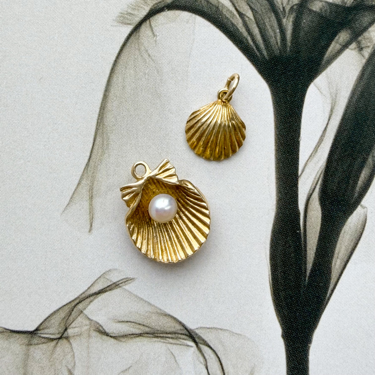 Keeper, Vintage Clam Shell Charm