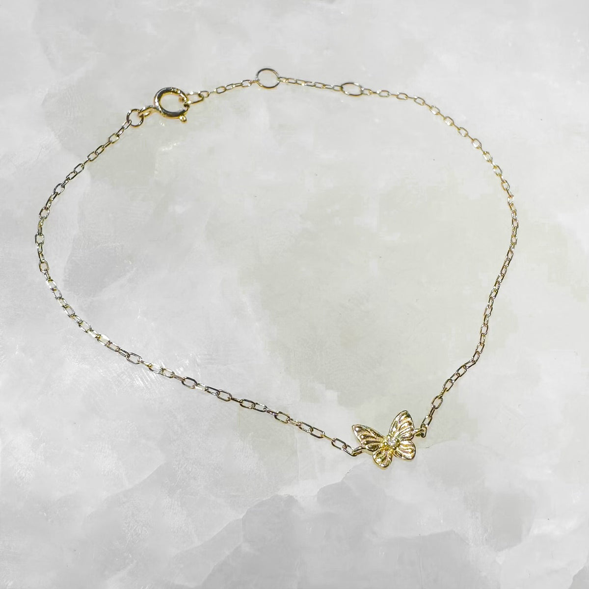 (Pre-Order, 8/25) Flutter, Dainty Diamond Butterfly Bracelet