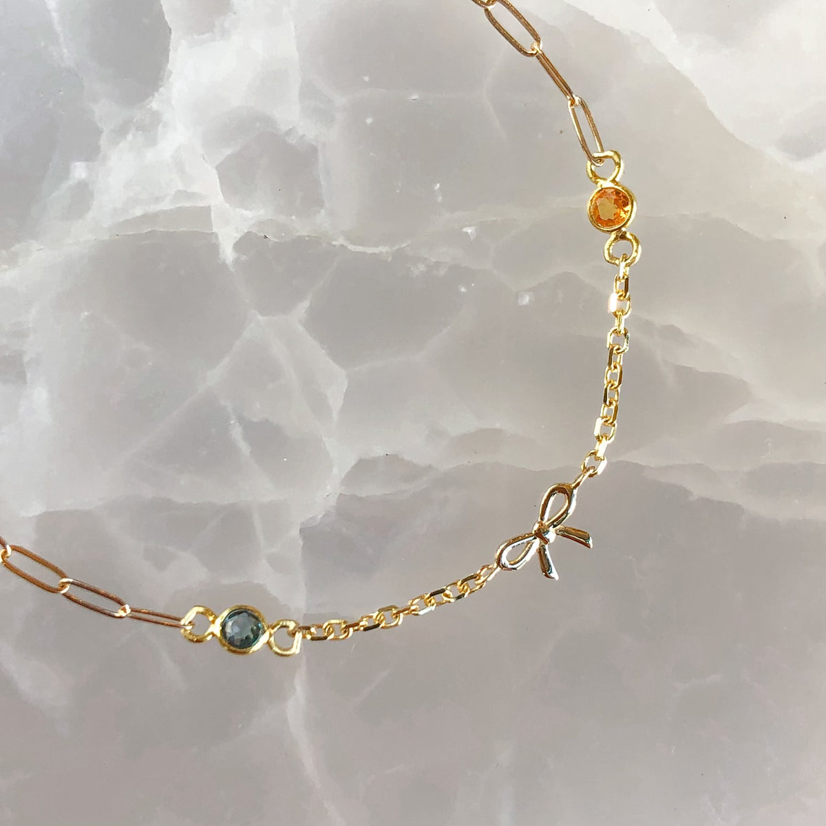 En Pointe, Sapphire Bow Bracelet