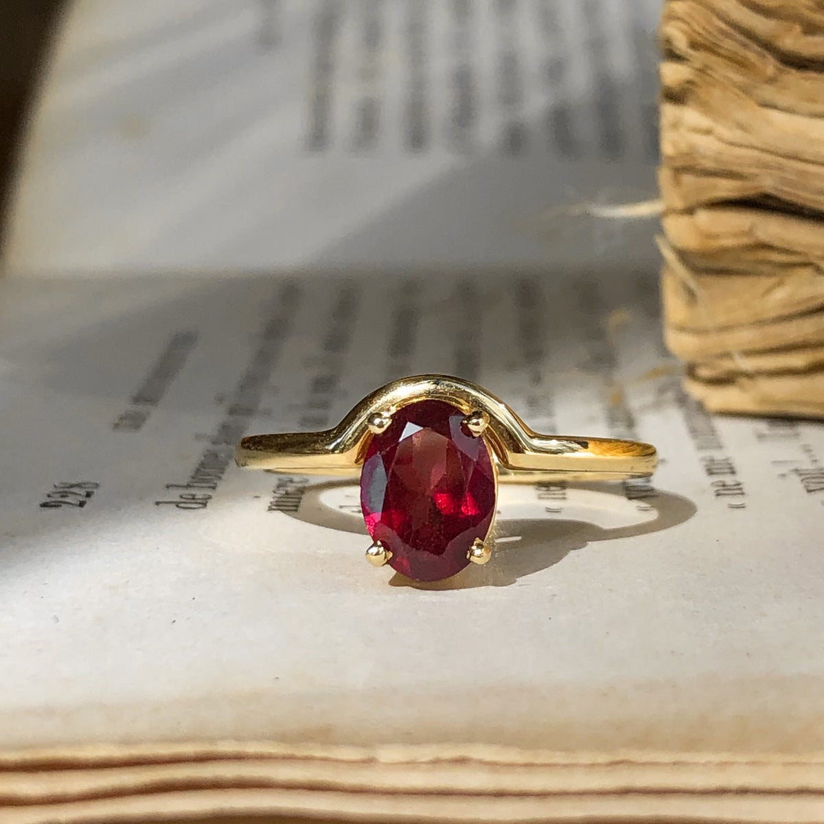 Garnet Orbit Ring