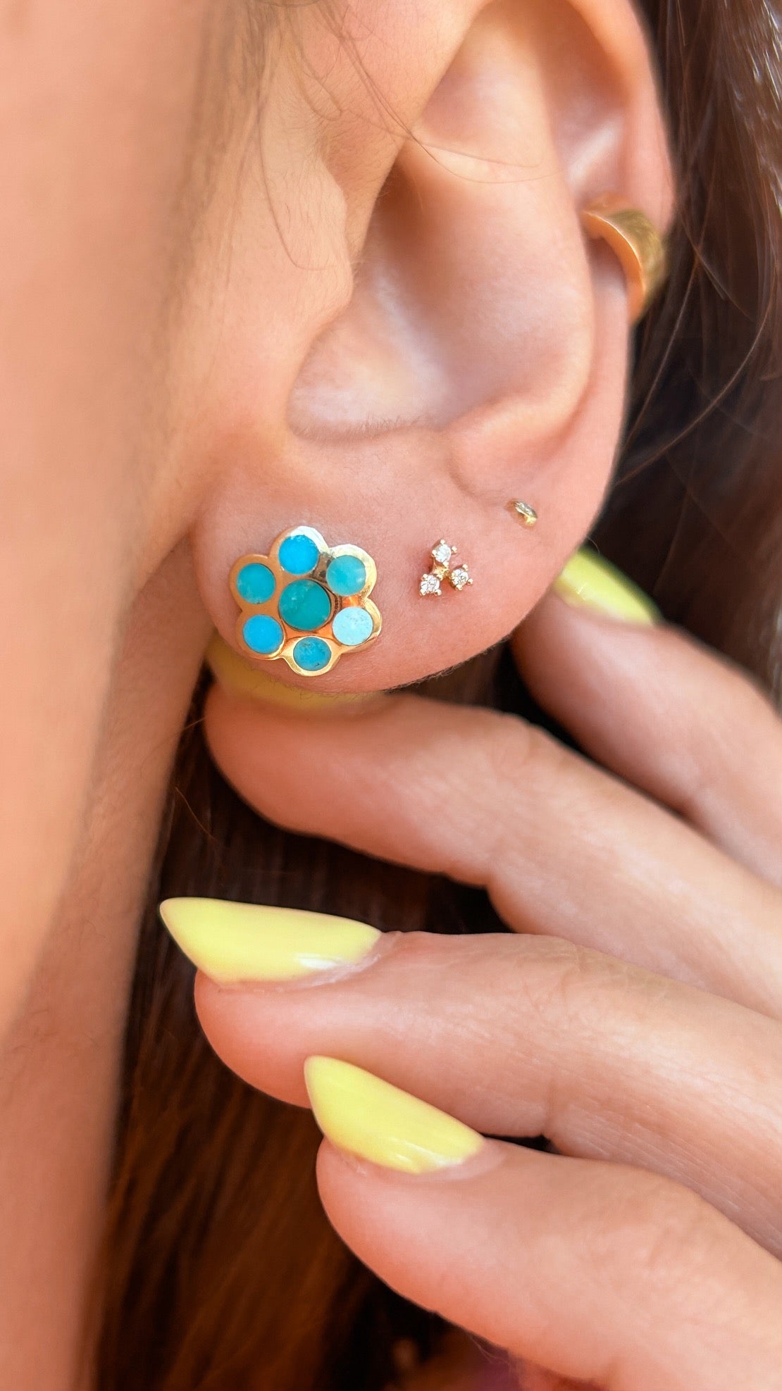 Boogie Blossom, Turquoise Floret Earrings