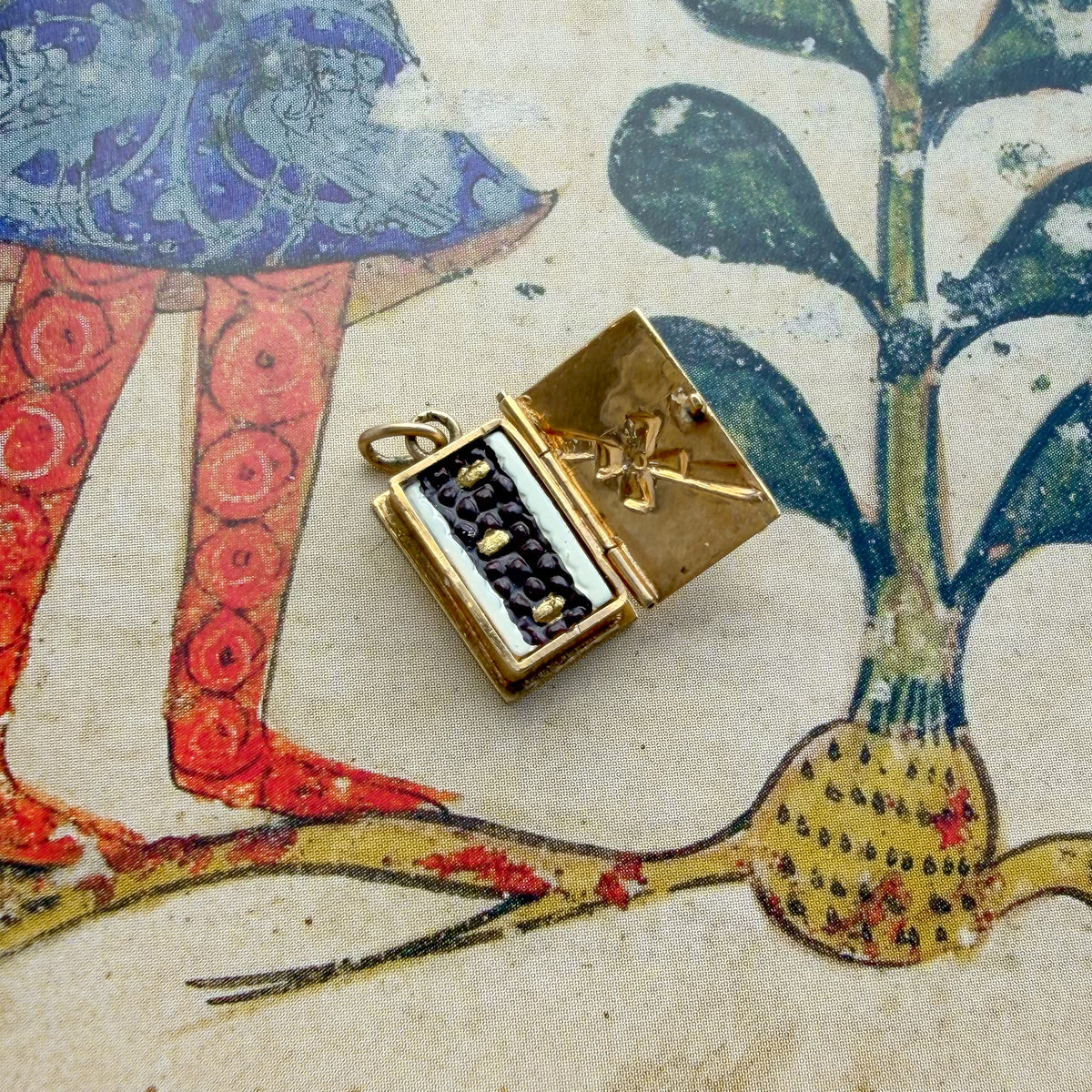Bon Bon, Vintage Enamel Box of Chocolates Functional Charm