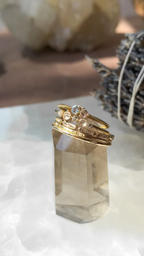 Rowan, Baguette Sapphire Stack Ring