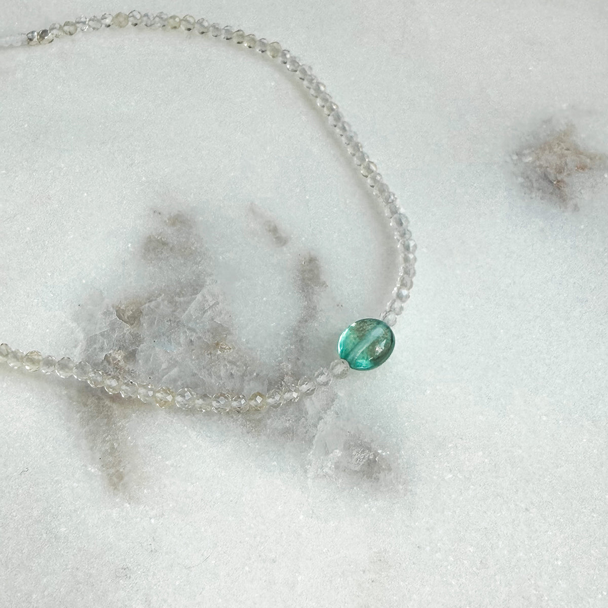 Melt Pond, Lemon Topaz & Apatite Bracelet