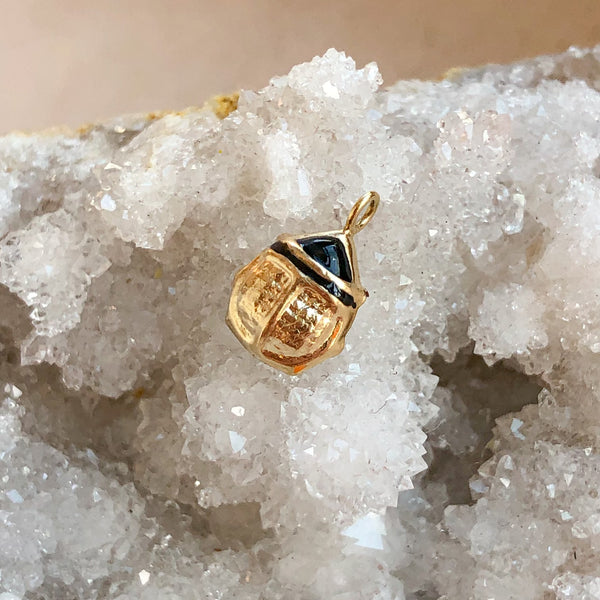 Tiny Wonders, 18k Vintage Enamel Ladybug Connector Charm - The Golden ...