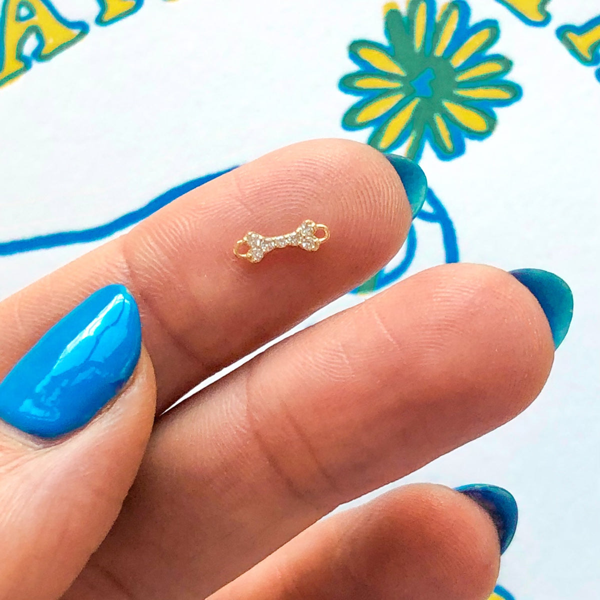 Chew, Diamond Bone Charm