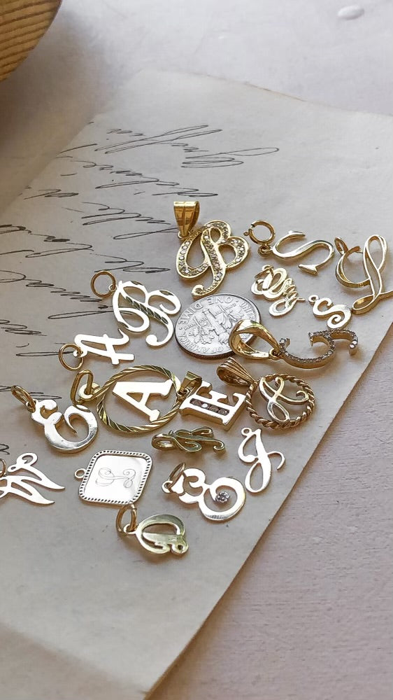 Vintage Letter Charms