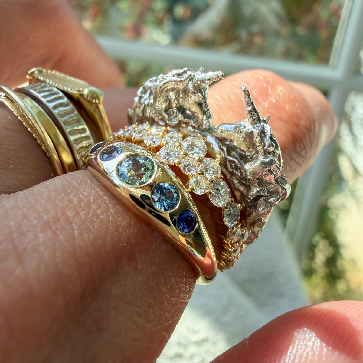 Maria, Diamond Cluster Ring