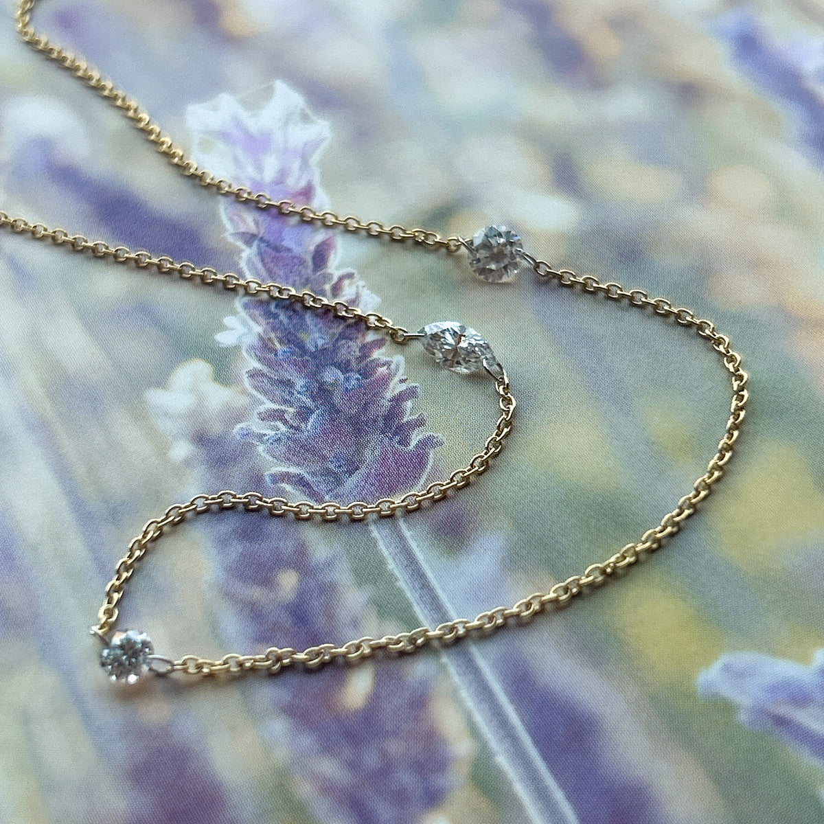 Laurie, Lab Grown Diamond Station Necklace