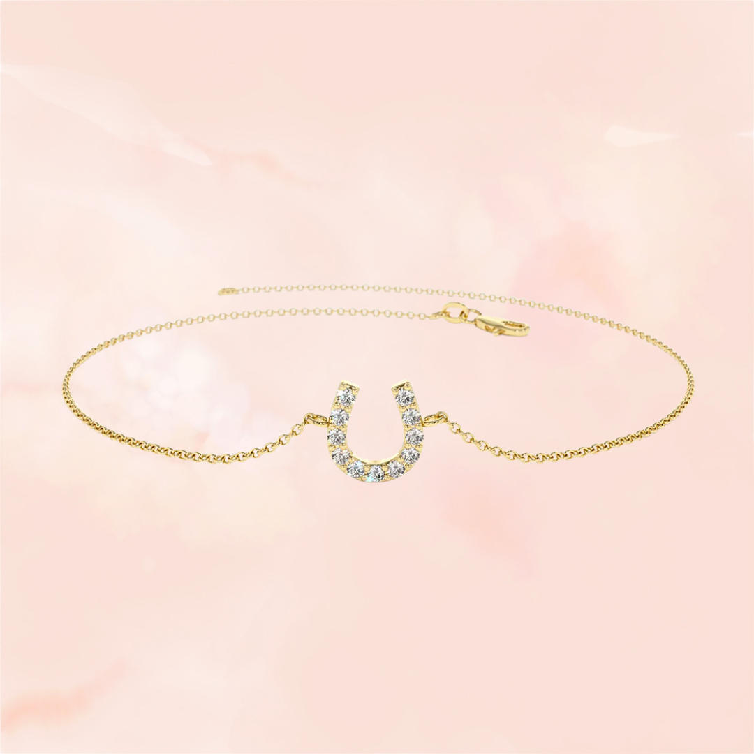 Lucky, Diamond Horseshoe Bracelet