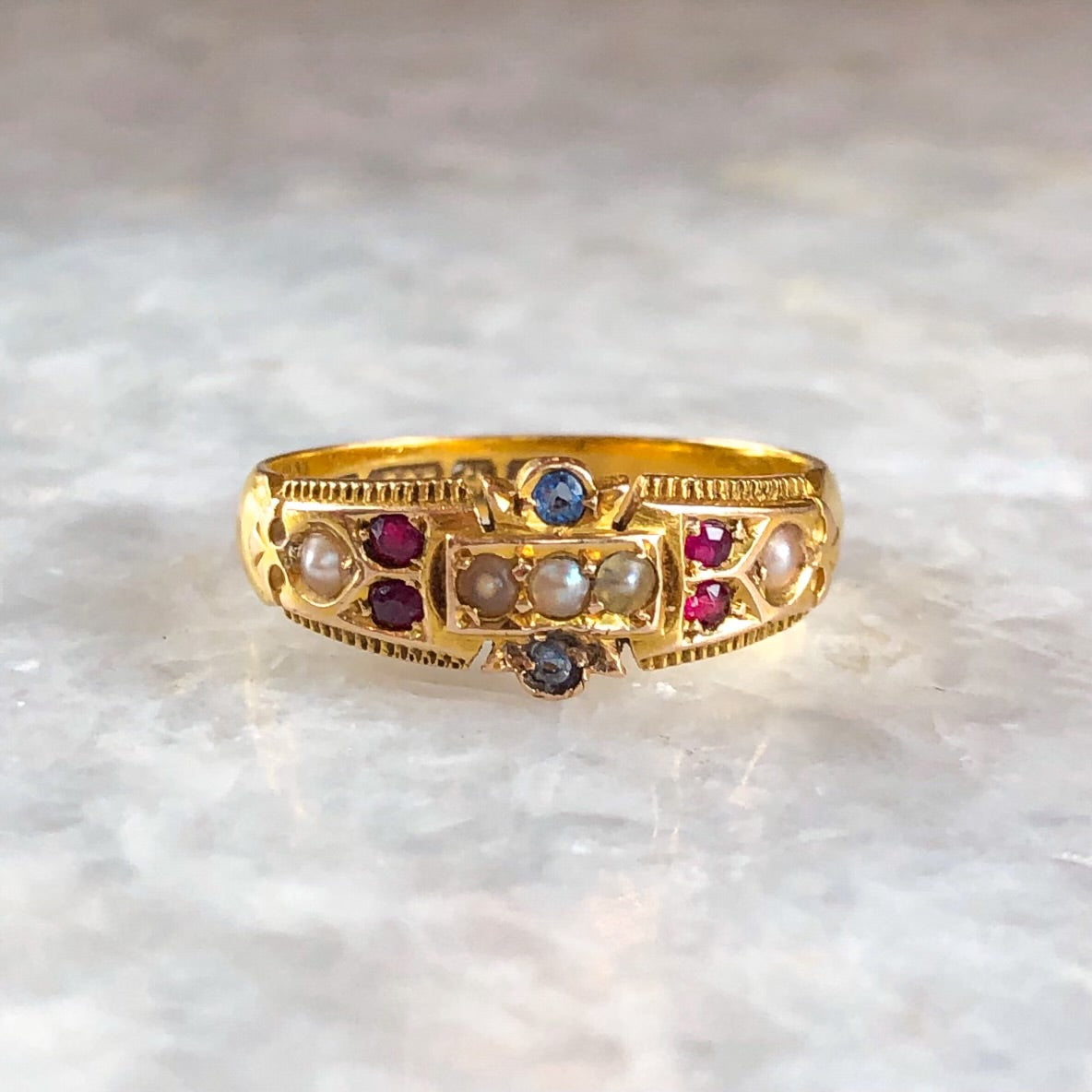 Renaissance, 15k Multi-Gemstone Ring