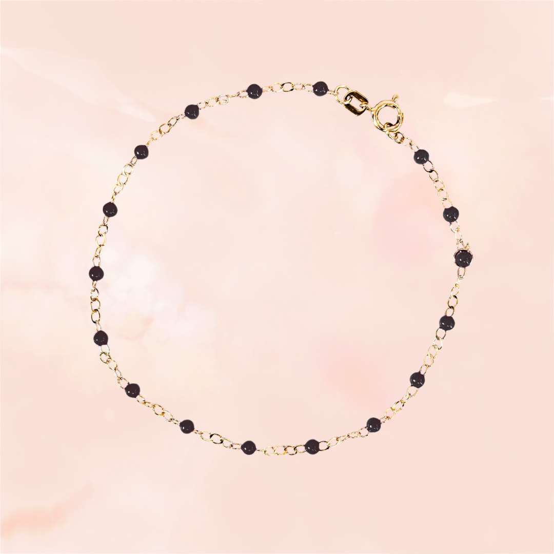 Nocturne, Enamel Beaded Bracelet