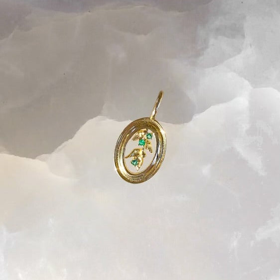 Mistletoe, Emerald Pendant