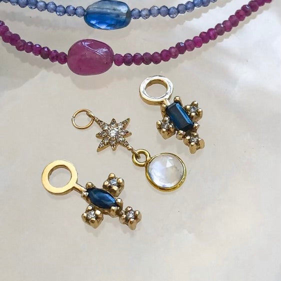 Espíritu, Sapphire &amp; Diamond Earring Charm