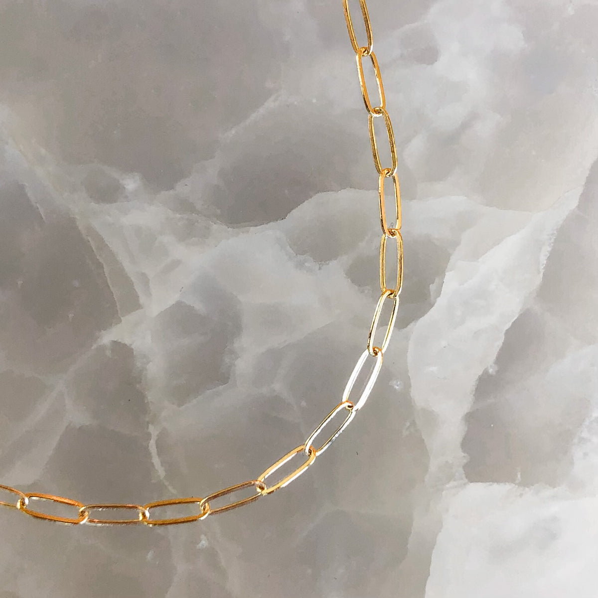 Coco,  Featherlight Paperclip Chain Necklace 16&quot;