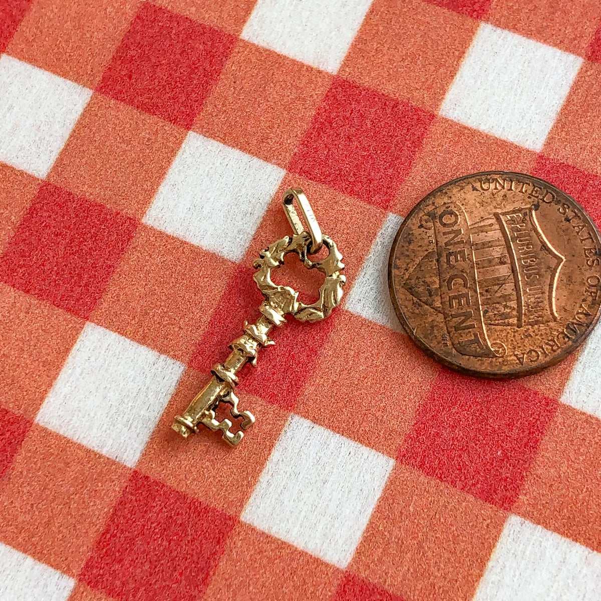 Vintage Ornate Key Charm