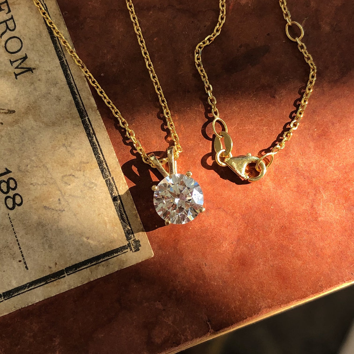 Quinn, Diamond Solitaire Necklace