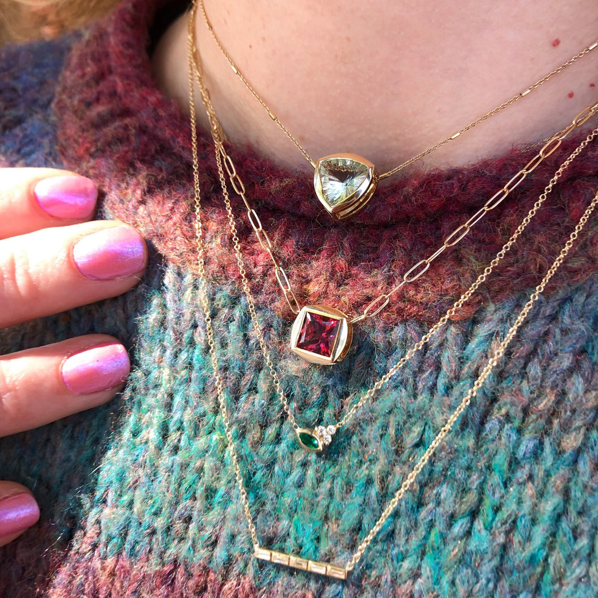 Agelos, Beryl Slider Pendant