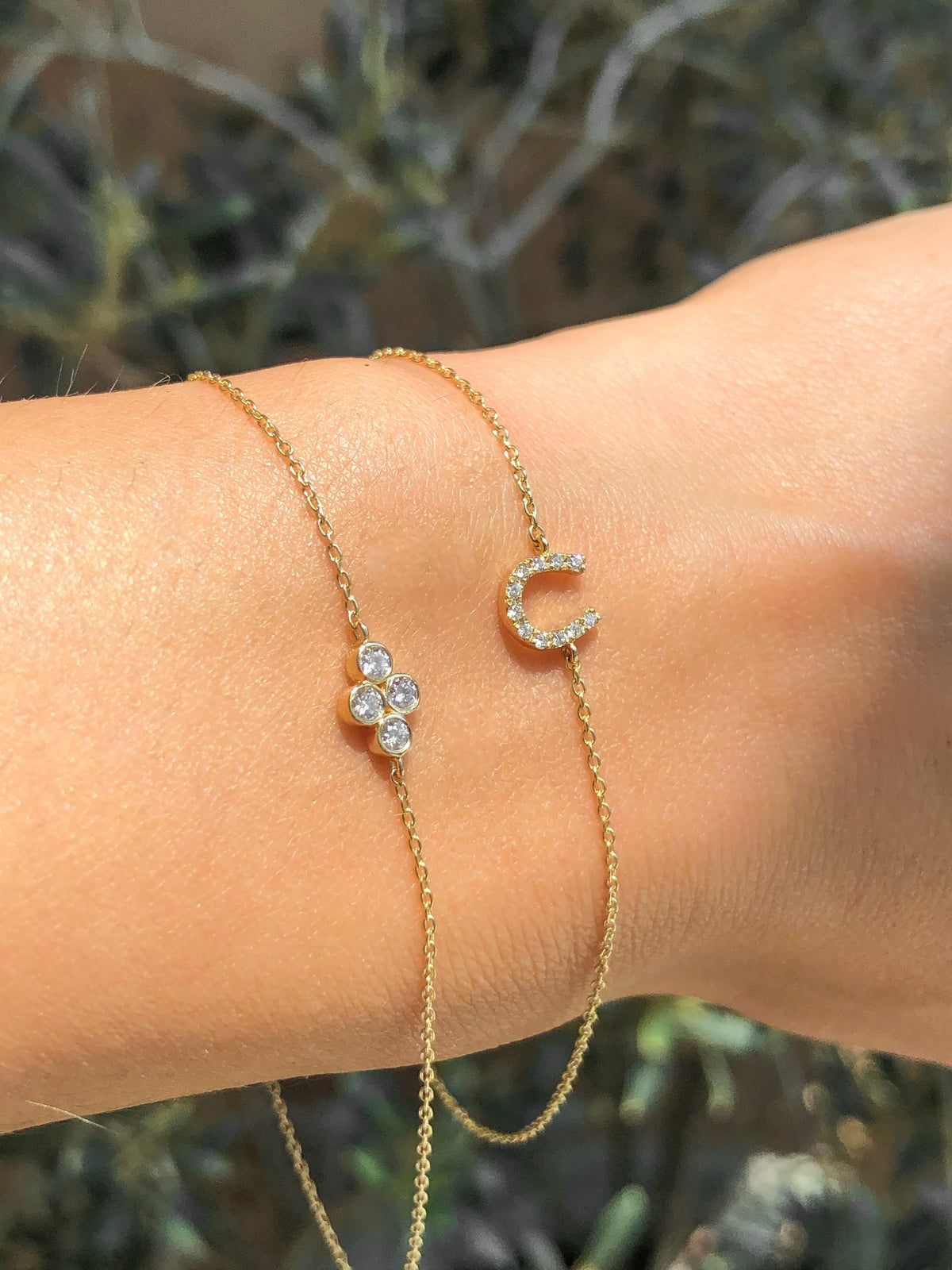 Dainty Diamond Quad Bracelet