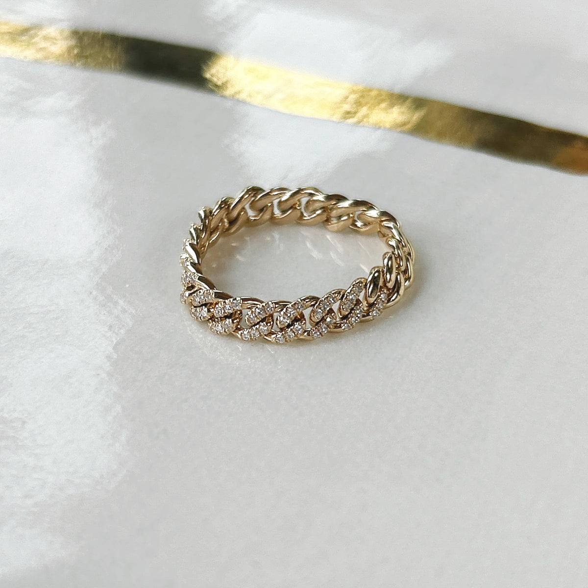 Mini Diamond Curbie Ring