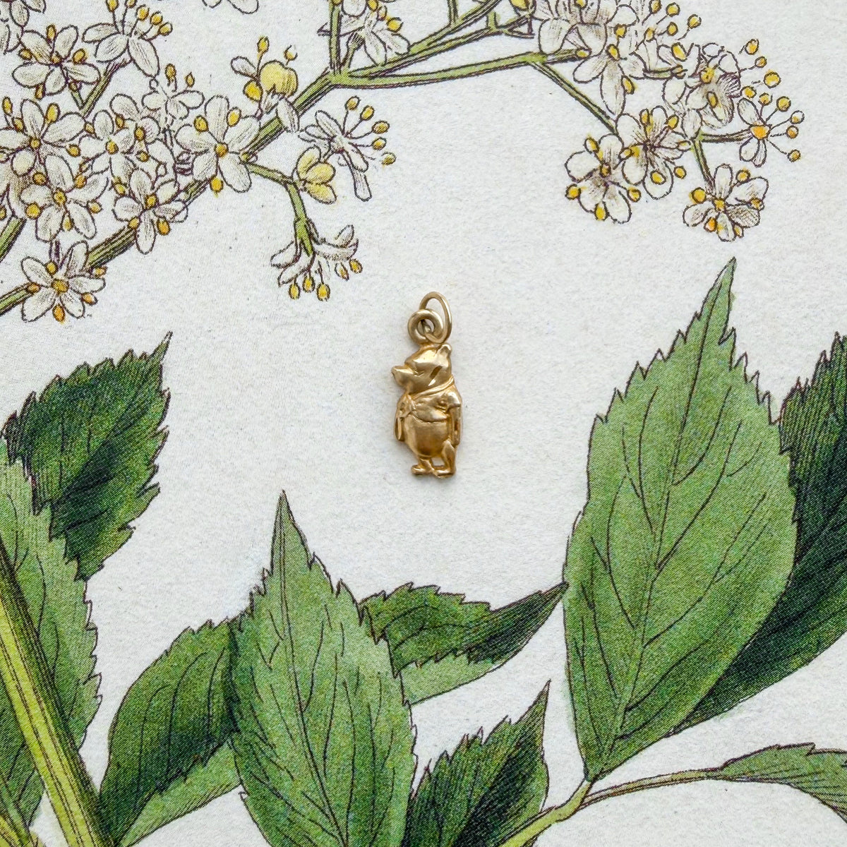 Pondering Pooh, Vintage Pooh Bear Charm