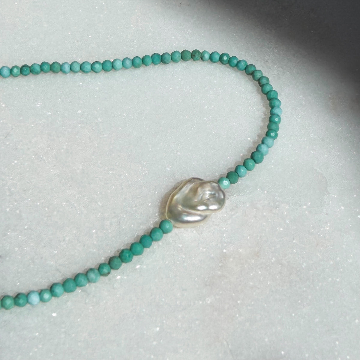 Cloudwatching, Turquoise & Pearl Bracelet