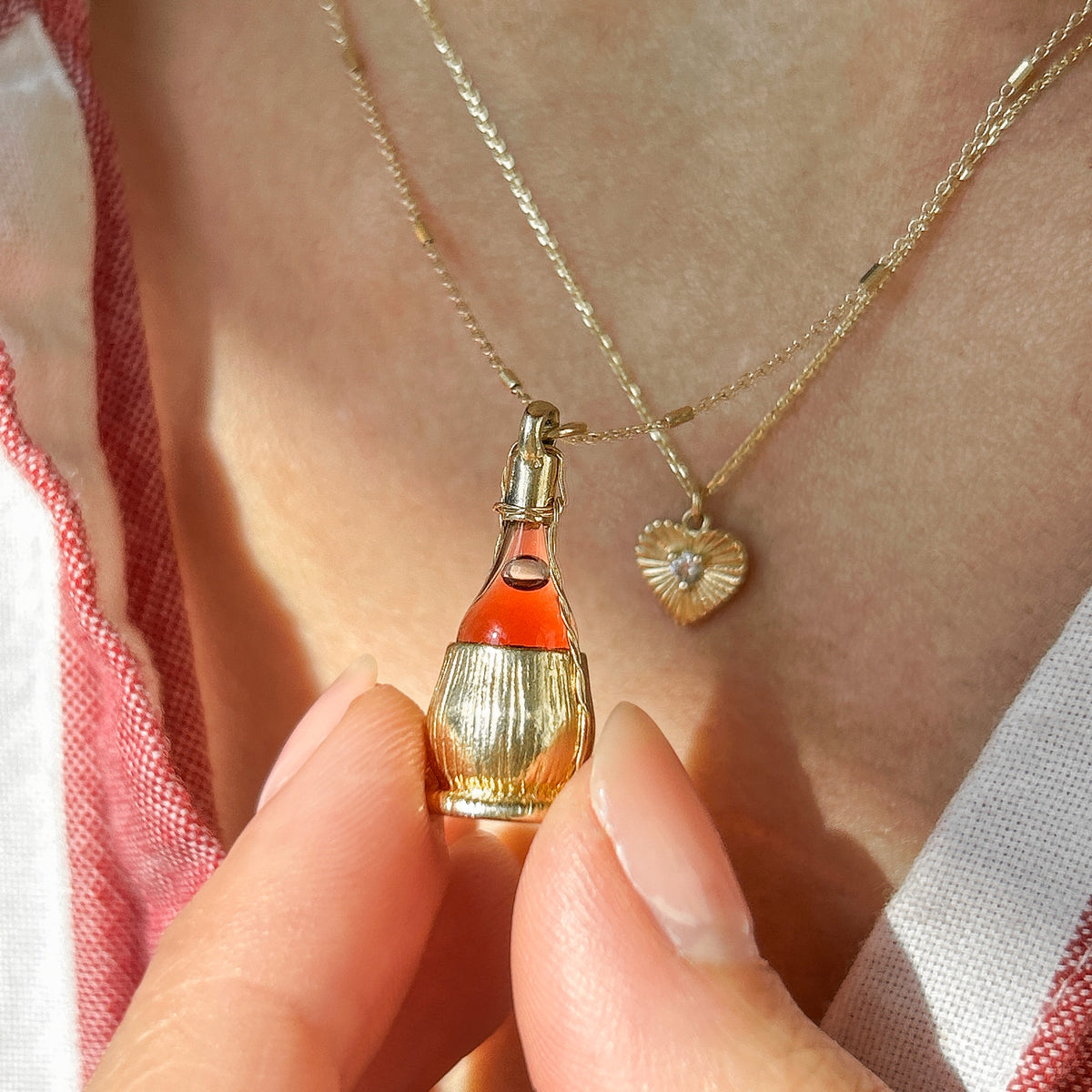 Vintage Wine Bottle Charm