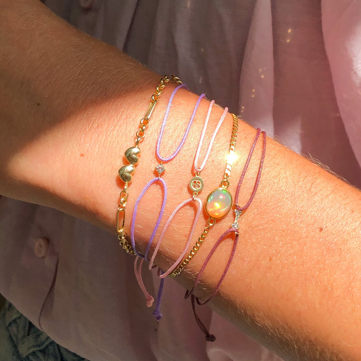 Chew, Diamond Bone Cord Bracelet